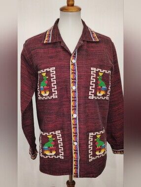 VINTAGE HAND WOVEN QUETZAL BIRD JACKET